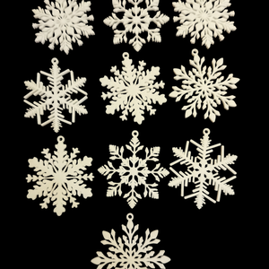 Karácsonyi hópehely dekoráció  - karácsony - karácsonyi lakásdekoráció - karácsonyi lakásdíszek - Meska.hu