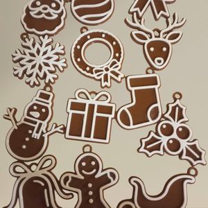 Mézeskalács dekoráció szett, Karácsony, Karácsonyi lakásdekoráció, Karácsonyfadíszek, , MESKA