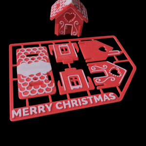 Mézeskalács házikó szerelő képeslap, Karácsony, Karácsonyi ajándékozás, Karácsonyi képeslap, üdvözlőlap, ajándékkísérő, Mindenmás, MESKA