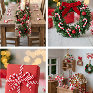 Mini karácsonyi cukorka pálca, Karácsony, Karácsonyi lakásdekoráció, Karácsonyfadíszek, Mindenmás, MESKA