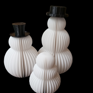 Modern hóember család  - karácsony - karácsonyi lakásdekoráció - karácsonyi lakásdíszek - Meska.hu