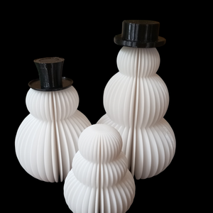 Modern hóember család  - karácsony - karácsonyi lakásdekoráció - karácsonyi lakásdíszek - Meska.hu