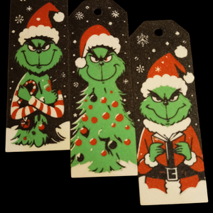 Grinch Grincs könyvjelző vagy dekoráció , Karácsony, Karácsonyi lakásdekoráció, Karácsonyi lakásdíszek, Mindenmás, MESKA