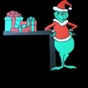Grinch Grincs sarokdísz , Karácsony, Karácsonyi lakásdekoráció, Karácsonyi ajtódíszek, Mindenmás, MESKA