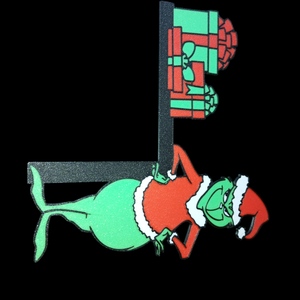 Grinch Grincs sarokdísz  - karácsony - karácsonyi lakásdekoráció - karácsonyi ajtódíszek - Meska.hu