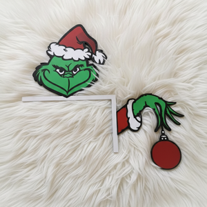 Grinch Grincs sarokdísz , Karácsony, Karácsonyi lakásdekoráció, Karácsonyi ajtódíszek, Mindenmás, MESKA