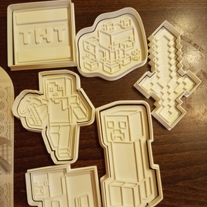 Minecraft sütikiszúró és pecsét  - otthon & életmód - konyhafelszerelés, tálalás - sütés, főzés - sütikiszúró - Meska.hu