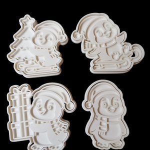 Karácsonyi pingvinek sütikiszúró és pecsét szett , Karácsony, Karácsonyi sütés-főzés, Mindenmás, MESKA