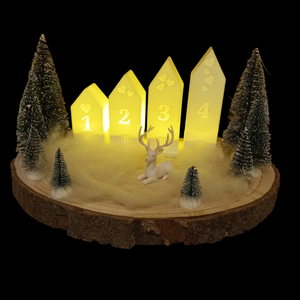 Adventi tűzbiztos asztali dekoráció  - karácsony - adventi díszek - adventi asztaldísz - Meska.hu