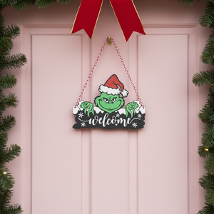 Grinch Grincs ajtótábla ajtó dísz  - Meska.hu