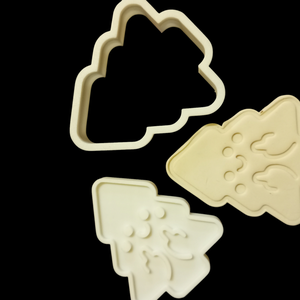 Vicces karácsonyfa sütikiszúró és pecsét szett  - otthon & életmód - konyhafelszerelés, tálalás - sütés, főzés - sütikiszúró - Meska.hu