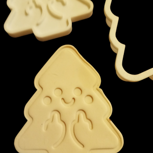 Vicces karácsonyfa sütikiszúró és pecsét szett  - otthon & életmód - konyhafelszerelés, tálalás - sütés, főzés - sütikiszúró - Meska.hu