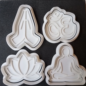 4 részes jóga / yoga / namaste süti kiszúró és pecsét szett - Meska.hu