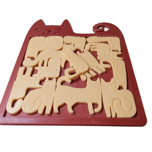 Cicás logikai kirakós puzzle  - játék & sport - készségfejlesztő és logikai játék - szín és formaválogató játékok - Meska.hu