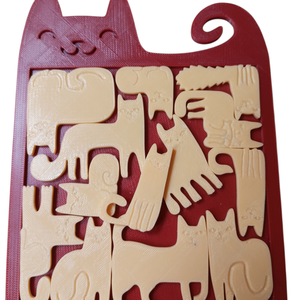Cicás logikai kirakós puzzle  - játék & sport - készségfejlesztő és logikai játék - szín és formaválogató játékok - Meska.hu