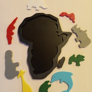 Afrikai állatok logikai puzzle kirakós  - játék & sport - puzzle - forma puzzle - Meska.hu