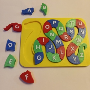 Betű kigyó puzzle kirakó  - játék & sport - puzzle - forma puzzle - Meska.hu