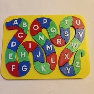 Betű kigyó puzzle kirakó  - Meska.hu