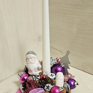 Asztaldísz, Karácsony, Karácsonyi lakásdekoráció, Karácsonyi ajtódíszek, Virágkötés, MESKA