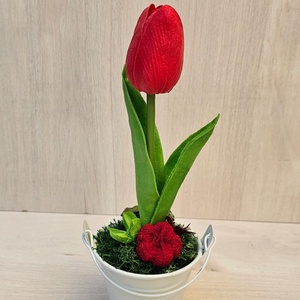 Tulipán fém vödörben - Meska.hu