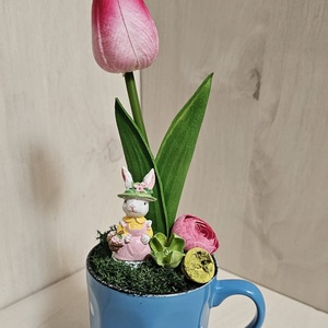 Poharas tulipán, Otthon & Életmód, Dekoráció, Asztal és polc dekoráció, Asztaldísz, Virágkötés, MESKA