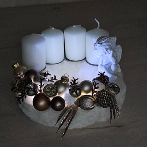 Adventi koszorú - karácsony - karácsonyi lakásdekoráció - karácsonyi ajtódíszek - Meska.hu