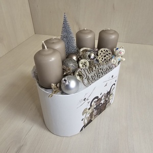 Adventi box - karácsony - karácsonyi lakásdekoráció - karácsonyi ajtódíszek - Meska.hu