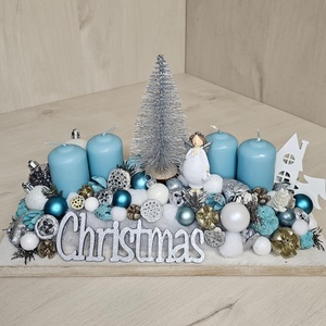 Adventi fatálcás dekor, Karácsony, Karácsonyi lakásdekoráció, Karácsonyi ajtódíszek, Virágkötés, MESKA