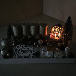 Adventi fatálcás dekor - karácsony - karácsonyi lakásdekoráció - karácsonyi ajtódíszek - Meska.hu