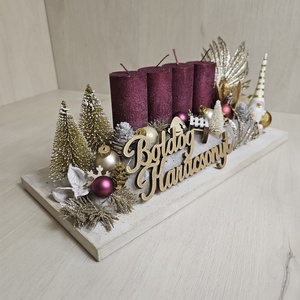 Adventi fatálcás dekor - karácsony - karácsonyi lakásdekoráció - karácsonyi ajtódíszek - Meska.hu