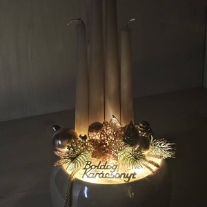 Adventi VZS kaspós dekor - karácsony - karácsonyi lakásdekoráció - karácsonyi ajtódíszek - Meska.hu