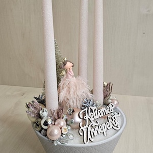Adventi kaspós dekor - karácsony - karácsonyi lakásdekoráció - karácsonyi ajtódíszek - Meska.hu