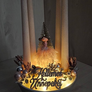 Adventi kaspós dekor - karácsony - karácsonyi lakásdekoráció - karácsonyi ajtódíszek - Meska.hu