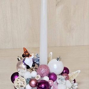 Gyerytás adventi dekor, Karácsony, Karácsonyi lakásdekoráció, Karácsonyi ajtódíszek, Virágkötés, MESKA