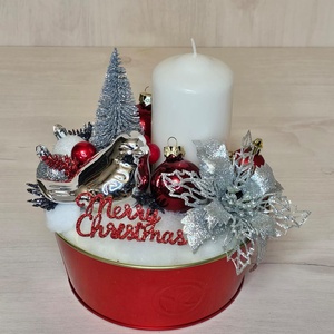 Gyerytás adventi dekor, Karácsony, Karácsonyi lakásdekoráció, Karácsonyi ajtódíszek, Virágkötés, MESKA