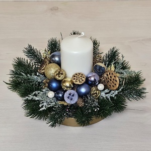 Gyerytás adventi dekor, Karácsony, Karácsonyi lakásdekoráció, Karácsonyi ajtódíszek, Virágkötés, MESKA
