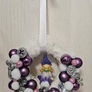 Ajtódísz, Karácsony, Karácsonyi lakásdekoráció, Karácsonyi ajtódíszek, Virágkötés, MESKA