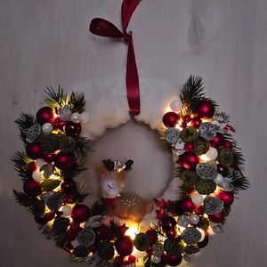 Ajtódísz - karácsony - karácsonyi lakásdekoráció - karácsonyi ajtódíszek - Meska.hu