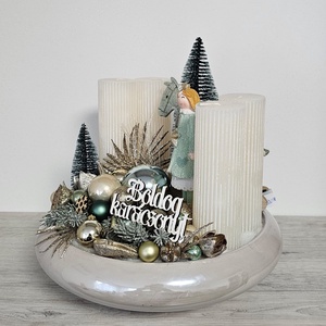 Adventi kaspós dekor - karácsony - karácsonyi lakásdekoráció - karácsonyi ajtódíszek - Meska.hu