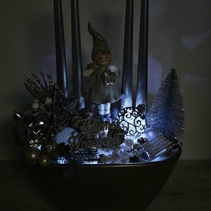 Adventi kaspós dekor - karácsony - karácsonyi lakásdekoráció - karácsonyi ajtódíszek - Meska.hu