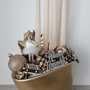 Adventi kaspós dekor - karácsony - karácsonyi lakásdekoráció - karácsonyi ajtódíszek - Meska.hu