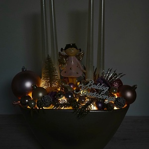 Adventi kaspós dekor - karácsony - karácsonyi lakásdekoráció - karácsonyi ajtódíszek - Meska.hu