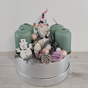 Adventi dekoráció, Karácsony, Karácsonyi lakásdekoráció, Karácsonyi ajtódíszek, Virágkötés, MESKA