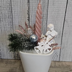 Adventi dekoráció, Karácsony, Karácsonyi lakásdekoráció, Karácsonyi ajtódíszek, Virágkötés, MESKA