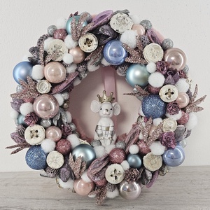 Ajtódísz, Karácsony, Karácsonyi lakásdekoráció, Karácsonyi ajtódíszek, Virágkötés, MESKA