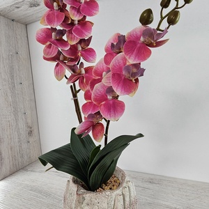 2 szálas orchidea - otthon & életmód - virágdekoráció - virágdíszek - virágdísz kaspóban - Meska.hu