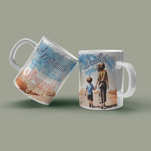 Anya-Fia anyák napi kerámia bögre, Otthon & Életmód, Konyhafelszerelés, tálalás, Tálalás, Bögre & Csésze, Decoupage, transzfer és szalvétatechnika, MESKA