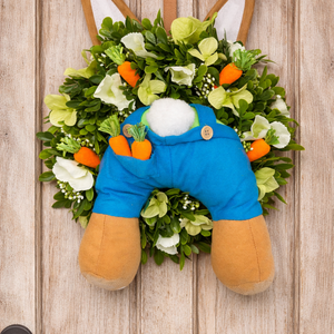 Nyuszipopós koszorú, Ünnepi díszek, dekorációk, Húsvéti díszek és dekorációk, Húsvéti ajtódísz, kopogtató, Mindenmás, MESKA