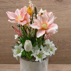 Magnóliás asztali dísz, Otthon & Életmód, Virágdekoráció, Virágdíszek, Asztali virágdísz, Mindenmás, Virágkötés, MESKA