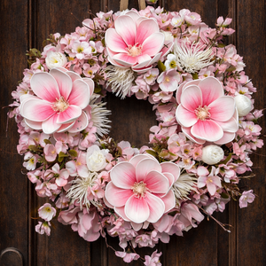 Magnólia koszorú - otthon & életmód - dekoráció - ajtó- és ablak dekoráció - ajtódísz & kopogtató - Meska.hu